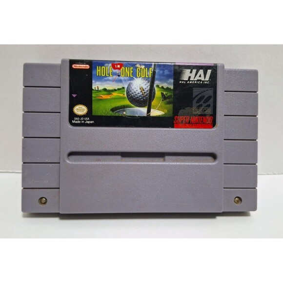 1991 SUPER NINTENDO SNES HAL AMERICA INC HOLE IN ONE GOLF TESTED WORKING - Picture 1 of 5